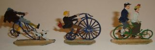 Tin Lead Figures Flats Zinnfiguren Werner Scholtz Germany High Wheel Bicycles 2