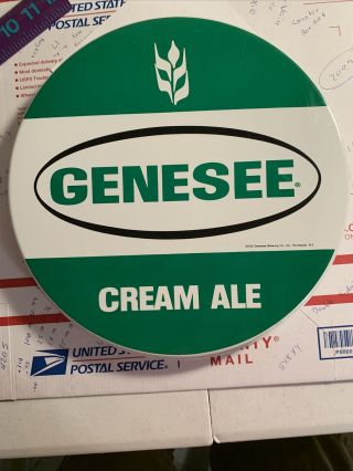 Genesee Cream Ale Metal Beer Serving Tray 12” Rochester NY.  Vintage 2