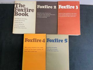 Vintage Set " The Foxfire Book " 1 2 3 4 & 5 - Paperback Survival Crafts Hobbies