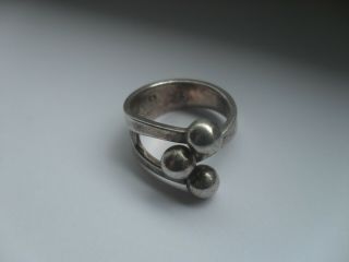 Vintage Age Anna Greata Eker Silver Jester Ring Norway