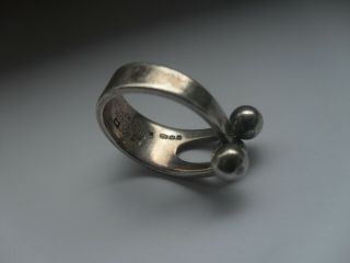 VINTAGE AGE ANNA GREATA EKER SILVER JESTER RING NORWAY 3