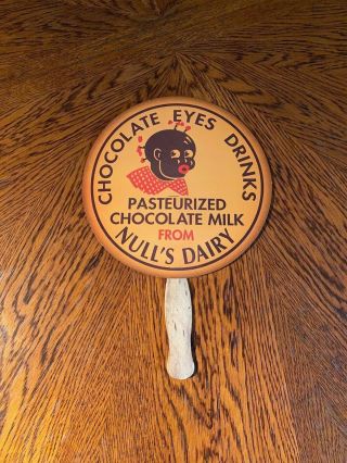 Vintage Chocolate Eyes Drinks Null’s Dairy Pasteurized Milk Fan