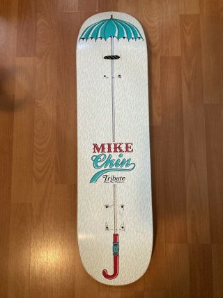 Tribute Skateboards Mike Chin Size 8 Deck Rare Vintage Portland Oregon Sk8 Pdx