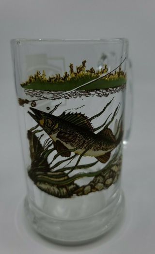 Schmidt Beer Glass Mug Collector Series 1 Walleye