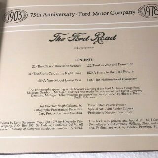 The Ford Road 75th Anniversary Ford Motor Company Pictorial Book 1903 - 1978 3