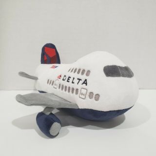 Delta Airlines Plush Toy 8 " Length Sound Airplane Aircraft