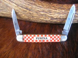 Vintage Kutmaster,  Utica,  N.  Y. ,  Purina Advertising,  2 Blade Pocket Knife