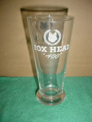 Vintage Fox Head " 400 " Beer Glass