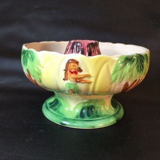Vtg Orchids Of Hawaii Flaming Volcano Scorpion Tiki Drink Bowl R 94 Japan Flaw