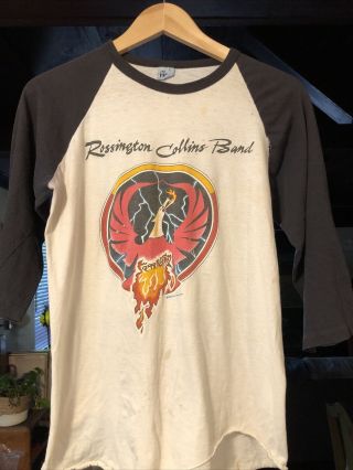 Vintage Rossington Collins Band 1980 Tour T - Shirt Baseball Raglan 3/4 Sleeve L