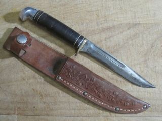 Vintage Western Boulder Colo Fixed Blade Knife W/sheath - Hunting,  Fishing,  Camping