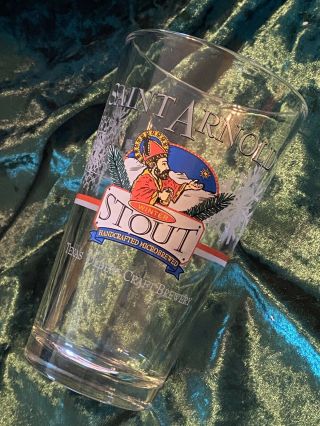 Saint Arnold Winter Stout Texas Oldest Craft Brewery Beer Pint Glass Cup