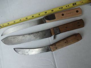 Vintage Russell Green River 12 - 1/2 " Butcher Knife & Skinning Knife,  One