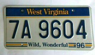 West Virginia License Plate,  