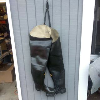 Vintage 1987 Old Stock Us Military Issue Lacrosse Hip Waders.  Size 10