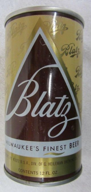 Vintage Blatz Steel Beer Can Blatz Brewing Div Heileman Bo Tab Usbc 43 - 14 Minty