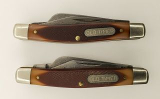 2 Vintage - Usa Schrade Old Timer 340t - 3 Blade Pocket Knife