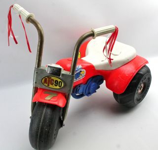 Vintage Red Kids Ride on Bike ATC 90 Processed Plastic Company 3 Wheeler ATV 3