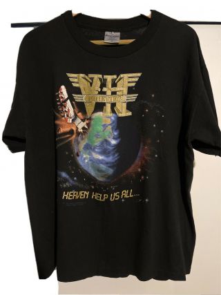 Van Halen " Heaven Help Us All.  " T - Shirt Xl 1990 Ultra Rare Vintage