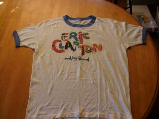Eric Clapton And His Band 1985 100 Vintage Concert Tour T - Shirt Sz M