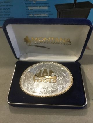 Vintage Montana Silversmith Mac Tools Belt Buckle Western Cowboy