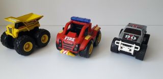 Tonka Toy Bundle X 3.  Fire Engine,  Digger And Truck