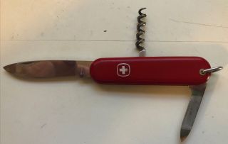 Vintage - Wenger Delemont Swiss Army Knife Rare Configuration - Red - Light Use