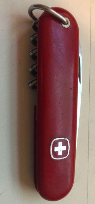 Vintage - WENGER DELEMONT Swiss Army Knife RARE Configuration - Red - Light Use 2