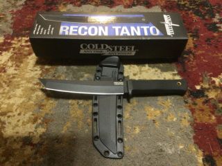 Cold Steel 49lrt Recon Tanto Fixed Blade 7.  0 In Plain Polymer Hndl