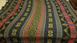 Vintage Multi Color Native America By Alps Blanket Made Usa Tight Knit 82 X 62