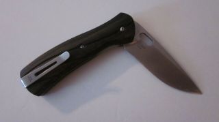 Buck Pocketknife 346 Usa - Bos 13c26 Steel,  Wood Handle,  Clip,  Quick Flip