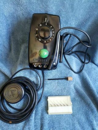 Vintage Bakelite Birtcher Hyfrecator With Foot Control,  Probe And Tips