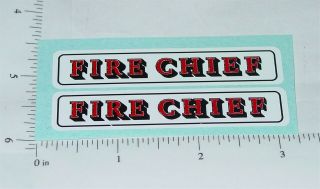 Nylint Fire Chief Chevy Blazer Toy Stickers Ny - 112