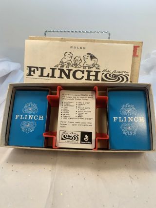 Vintage 1963 Flinch Card Game By Parker Brothers Complete With Instructions
