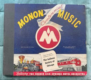 1947 Monon Music - French Lick Springs Hotel Orchestra Record Album - Empty