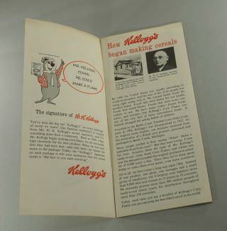 EARLY 1960 ' S YOGI BEAR HANNA BARBERA KELLOGG ' S ADVERRTISING BOOKLET 3