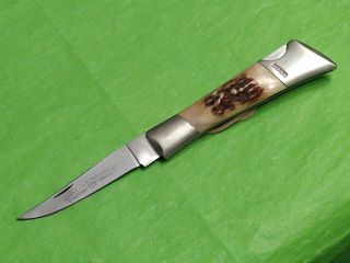 Vintage Schrade Wostenholm I Xl Sheffield England Stag Lockback Knife -