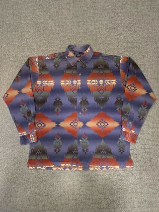 Vintage Polo Ralph Lauren Chambers Aztec Southwest Button Shirt Large