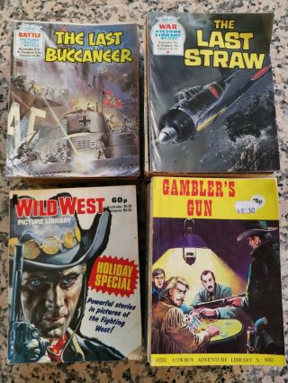 50x War Battle Cowboy Picture Library Holiday Special Vintage Comics Fleetway