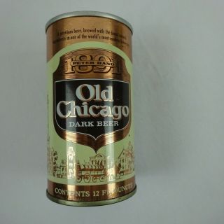 Old Chicago Dark Beer 12oz Peter Hand Brewing Flat Top Pull Tab Steel Can