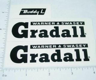 Buddy L Gradall Construction Vehicle Stickers Bl - 080