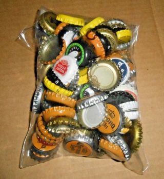 100 Mixed Beer Bottle Caps.  For Your Crafts Projects.