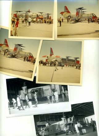 (6) Ca.  1959 Usaf Vought C - 142 & Hiller X - 18 Vstol Experimental Tiltwing Color Bw