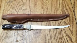 Vtg Rare Schrade Usa 167 Uncle Henry Fixed Blade Fillet Hunting Knife Nm