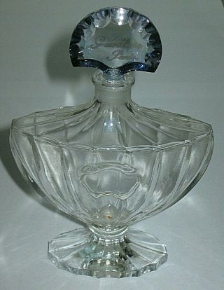 Vintage Baccarat Guerlain Shalimar Perfume Bottle 3 Oz Open/empty 6 " Height