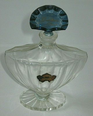 Vintage Baccarat Style Guerlain Shalimar Perfume Bottle 4 Oz Open/empty 6 1/2 "