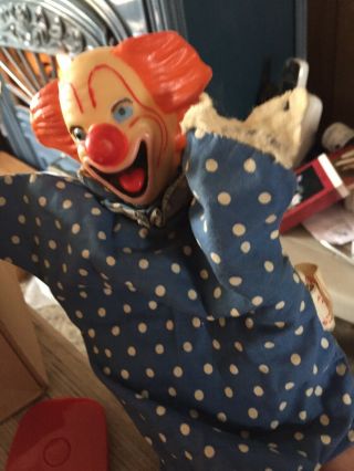 Rare Bozo Clown By The Capitol Records Renall Vtg 18 " Hand Puppet.