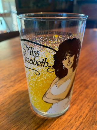 Vtg (1988) Wwf - Titan Miss Elizabeth Drinking Glass/tumbler