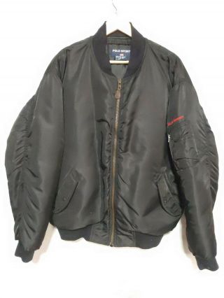 1990s Vintage Polo Sport Ralph Lauren Bomber Jacket Mens Xl Intact
