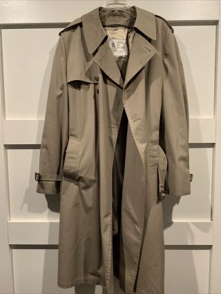 Vintage Never Worn London Fog Maincoats Trench Coat Men’s 46 Extra Long